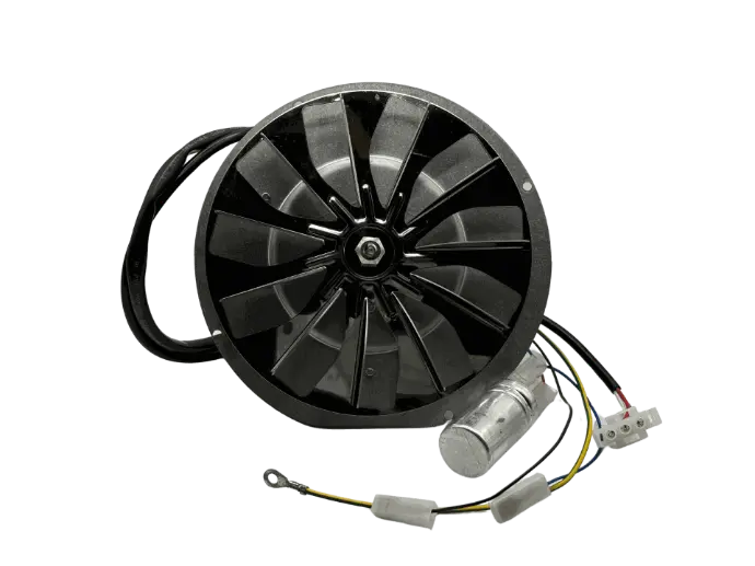 410005 ECM + 410233 (plaque de fixation ) -nouveau -Extracteur de fumées-pour poêles 18/22 kW