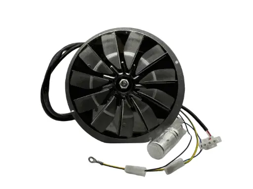 [0000151] 410005 ECM + 410233 (plaque de fixation ) -nouveau -Extracteur de fumées-pour poêles 18/22 kW